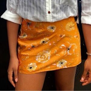 Princess Polly - Floral Yellow Mini Skirt - Women’s - Size 4